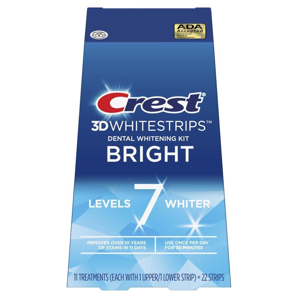 Crest 3D Whitestrips, 1 Hour Express, Teeth Whitening Strip Kit, 14 Strips (7 Count Pack)